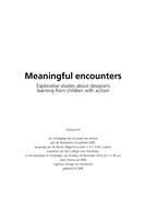 Meaningful Encounters: Explorative studies about designers learning from children with autism