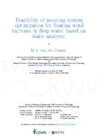 Feasibility of mooring system optimization for floating wind turbines in deep water based on static analysis