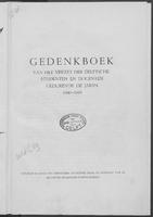 Gedenkboek van het verzet der Delftsche studenten en docenten gedurende de jaren 1940-1945