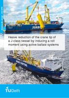 Heave reduction of the crane tip of a J-class vessel by inducing a roll moment using active ballast systems