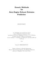 Generic methods for aero-engine exhaust emission prediction