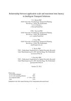 Relationship between application scale and maximum time latency in intelligent transport solutions