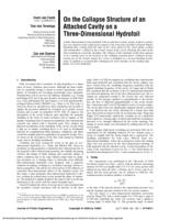 On the Collapse Structure of an Attached Cavity on a Three-Dimenisonal Hydrofoil