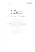 Sound reproduction by wave field synthesis