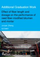 Effect of fiber length and dosage on the performance of reed fiber-modified bitumen and mortar