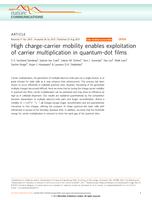 High charge-carrier mobility enables exploitation of carrier multiplication in quantum-dot films