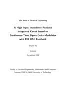 A High Input Impedance Readout Integrated Circuit based on Continuous-Time Sigma-Delta Modulator with FIR DAC Feedback
