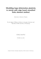 Modelling large-deformation plasticity in metals with edge based smoothed finite element method