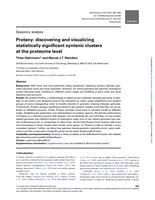 Proteny: Discovering and visualizing statistically significant syntenic clusters at the proteome level