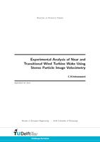 Experimental Analysis of Near andTransitional Wind Turbine Wake Using Stereo Particle Image Velocimetry