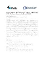 Survey of Israel Three-Dimensional Cadastre and the ISO 19152: The Land Administration Domain Model. Technical Report 1 (updated version)