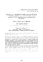 Numerical Methods for the Optimization of Nonlinear Residual-Based Sungrid-Scale Models Using the Variational Germano Identity