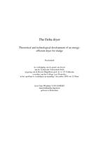 The Delta dryer: Theoretical and technological development of an energy-efficient dryer for sludge