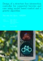 Design of a structure free intersection controller for connected bicycles and cars using model based control and a genetic algorithm