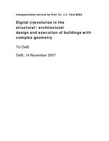 Digital (r)evolution in the structural/architectural design and execution of buildings with complex geometry