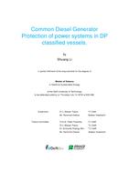 Common diesel generator protection of power systems in DP classified vessels