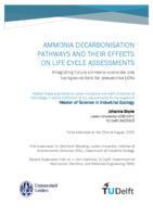 Ammonia Decarbonisation Pathways and Their Effects on Life Cycle Assessments