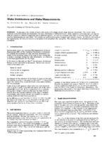 Wake distributions and wake measurements
