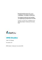 Productiviteitstrends in de sector verpleging, verzorging en thuiszorg: Een empirisch onderzoek naar het effect van regulering op productiviteit 1972-2010