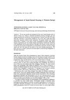 Management of social rented housing in Western Europe