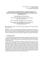 Accurate and efficient computation of steady water flow with surface waves and turbulence