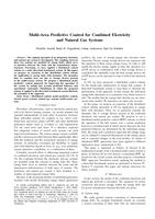 Multi-Area Predictive Control for Combined Electricity and Natural Gas Systems