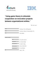 Using game theory to stimulate cooperation on innovation projects between organizational entities