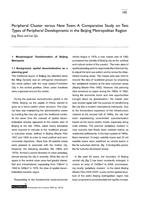 Peripheral Cluster versus New Town: A Comparative Study on Two Types of Peripheral Developments in the Beijing Metropolitan Region