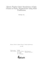 Matrix Product State Simulations of Spin Chains at Finite Temperatures using State Purification
