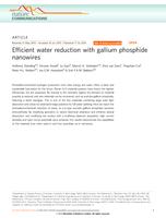 Efficient water reduction with gallium phosphide nanowires