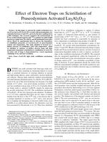 Effect of Electron Traps on Scintillation of Praseodymium Activated Lu3Al5O12