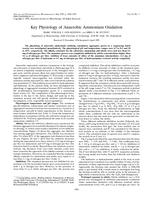 Key Physiology of Anaerobic Ammonium Oxidation