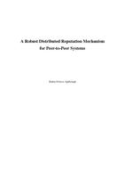 A Robust Distributed Reputation Mechanism for Peer-to-Peer Systems