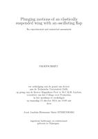 Plunging motions of an elastically suspended wing with an oscillating flap: An experimental and numerical assessment