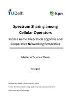 Spectrum Sharing among Cellular Operators from a Game Theoretical Cognitive and Cooperative Networking Perspective