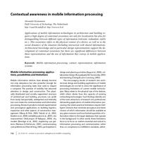 Contextual awareness in mobile information processing