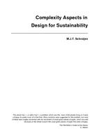 Complexity Aspects in Design for Sustainability