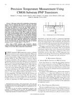 Precision temperature measurement using CMOS substrate pnp transistors