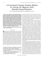 A constrained conjugate gradient method for solving the magnetic field boundary integral equation