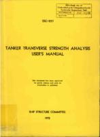 Tanker transverse strength analysis users manual
