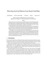 Detecting Activity Patterns from Smart Card Data