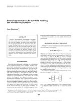 General representations for wavefield modeling and inversion in geophysics