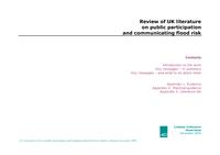 Review of UK literature on public participation and communicating flood risk