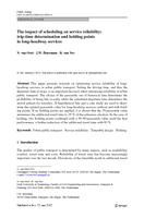 The impact of scheduling on service reliability: Trip-time determination and holding points in long-headway services