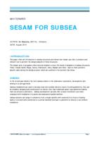 Sesam for subsea