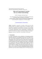 Policy and Concentration of Activities: The Case of Dutch Nanotechnology