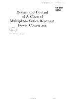 Design and control of a class of multiphase series-resonant power converters