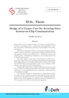 Design of a Crypto Core for Securing Intra System-on-Chip Communication