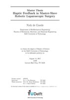 Haptic Feedback in Master-Slave Robotic Laparoscopic Surgery