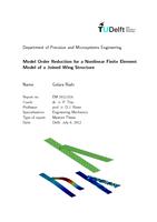 Model Order Reduction for a Nonlinear Finite Element Model of a Joined Wing Structure